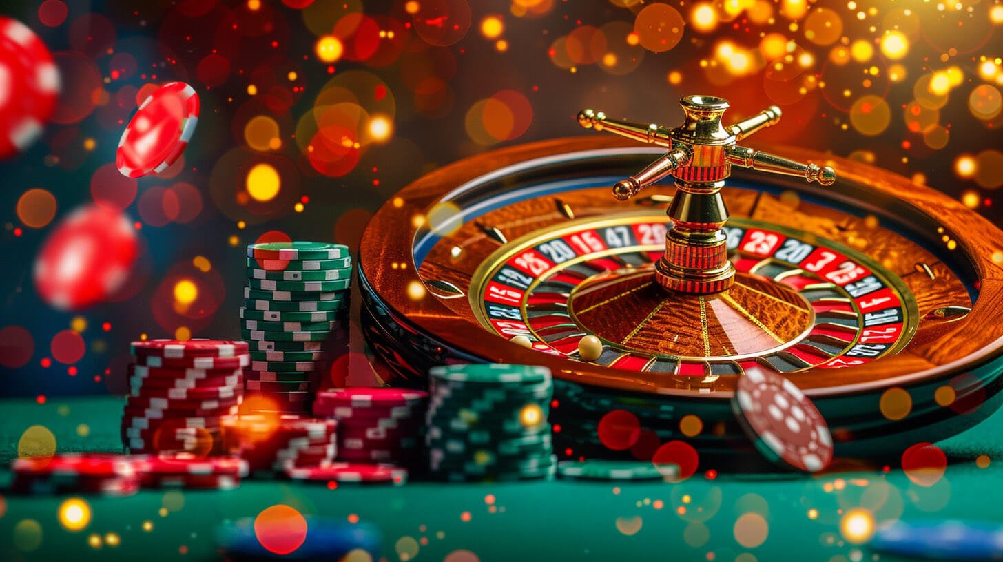 Close-up of nomer togel live-dealer blackjack table with cards, chips, and professional dealer
